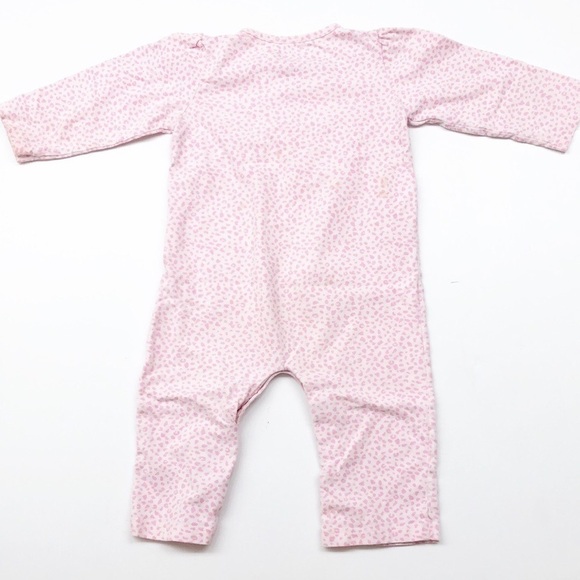 Carter's baby girl pink animal print snap up jumpsuit - Picture 2 of 4
